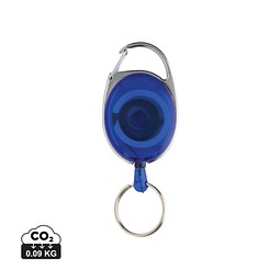 Roller-Clip-Schlüsselanhänger aus RCS recyceltem ABS, blau