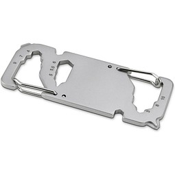 ROMINOX® Key Tool // Link - 20 Funktionen (Karabiner), silber