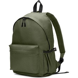 ROSARIO. Klassischer Rucksack mit zeitlosem Design aus recyceltem 600D Polyester, Dunkelgrün