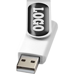 Rotate Doming USB-Stick, weiss, 2GB