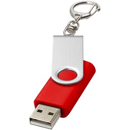 Rotate mit Schlüsselanhänger USB-Stick, hellrot, 2GB