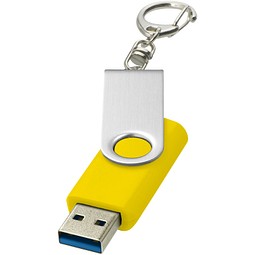 Rotate USB-Stick 3.0 mit Schlüsselanhänger, gelb, 64GB