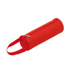 Runde Stiftetasche SCHOOL,rot