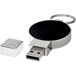 Runder Light Up USB Stick, schwarz, 2GB