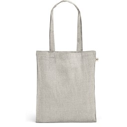 RYNEK. Tragetasche aus recycelter Baumwolle (70%), polyester (30% rPET) (140 g/m²), Hellgrau