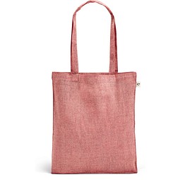 RYNEK. Tragetasche aus recycelter Baumwolle (70%), polyester (30% rPET) (140 g/m²), Rot