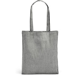 RYNEK. Tragetasche aus recycelter Baumwolle (70%), polyester (30% rPET) (140 g/m²), Schwarz