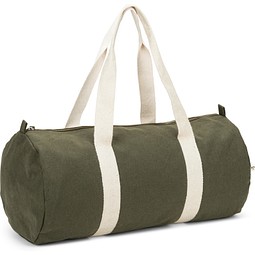 SAINT SPORT. Sporttasche aus recyceltem Baumwolle und recyceltem Polyester (380 g/m²), Dunkelgrün