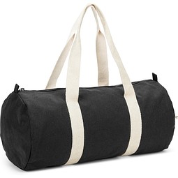 SAINT SPORT. Sporttasche aus recyceltem Baumwolle und recyceltem Polyester (380 g/m²), Schwarz