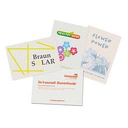 Samenpapier DIN A6, Mohnblume, 2-seit. Druck