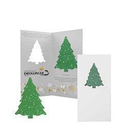 Samenpapier-Karte Fichte, 2-seit. Druck