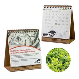 Samenpapier-Tischkalender, Minze, 1-seit. Druck