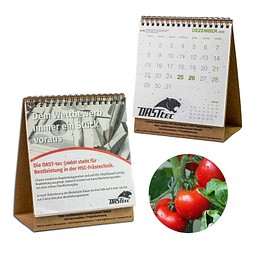 Samenpapier-Tischkalender, Weihnachten, Tomate, 1-seit. Druck