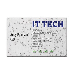 Samenpapier Visitenkarten, Mohnblume, 2-seit. Druck