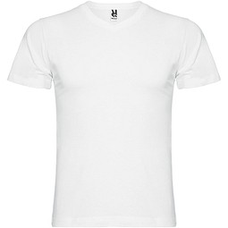 Samoyedo T-Shirt mit V-Ausschnitt für Herren, weiss, M