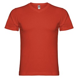 Samoyedo T-Shirt mit V-Ausschnitt für Herren, rot, L