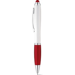 SANS. Kugelschreiber mit Drehmechanik und Metallclip, Rot