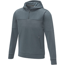 Sayan Kapuzenpullover mit halbem Reißverschluss für Herren, stahlgrau, S