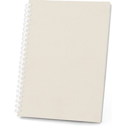 SCHILLER. Notizblock A5 mit flexiblem Cover, hergestellt aus 100 % Recyclingpapier, Hellgrau