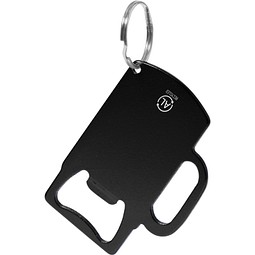 Schlüsselanhänger mit Flaschenöffner Basler, schwarz