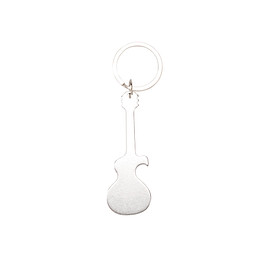 Schlüsselanhänger mit Flaschenöffner "Rockstar", silber