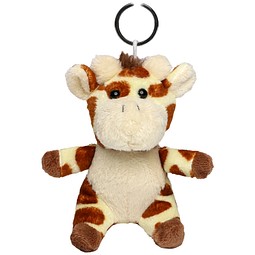Schlüsselanhänger Giraffe, gelb/braun
