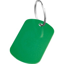 Schlüsselanhänger Metallplättchen, grün