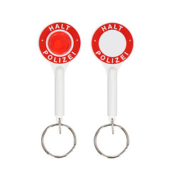 Schlüsselanhänger Polizeikelle, Polizei / 2-seitig