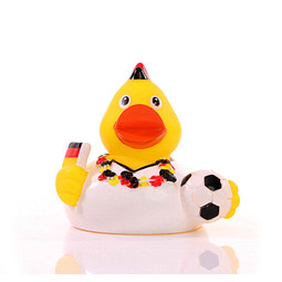 Schnabels® Bade-Ente Fußballfan, gelb/weiß