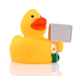 Schnabels® Bade-Ente Ortsschild, gelb