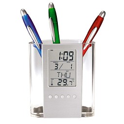 Schreibgeräte-Butler, transparent/silber