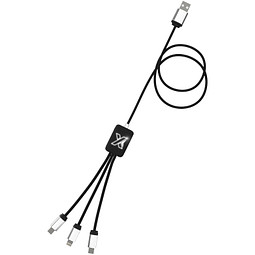 SCX.design C17 Easy to Use Ladekabel mit Leuchtlogo, schwarz