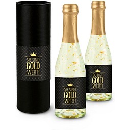 Piccolo Secco Flasche Du bist Gold-Wert, 200 ml