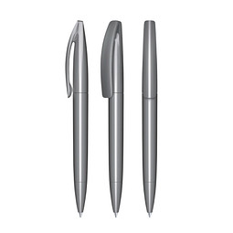 senator® Drehkugelschreiber Bridge Polished, blaue Mine, grau cool gray 9