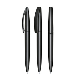 senator® Drehkugelschreiber Bridge Polished, blaue Mine, schwarz