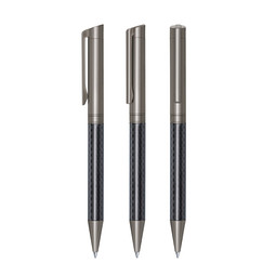 senator® Drehkugelschreiber Carbon Line Black, blaue Mine, Metall