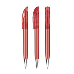 senator® Druckkugelschreiber Challenger Clear MT, blaue Mine, rot 186