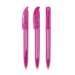 senator® Druckkugelschreiber Challenger Clear SG, blaue Mine, pink rhodamine red