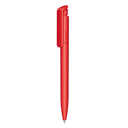 senator® Druckkugelschreiber Trento Matt Recycled, blaue Mine, rot 186