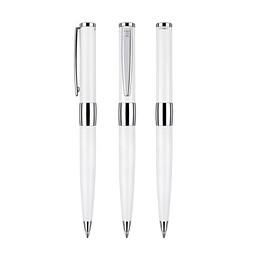 senator® Drehkugelschreiber Image White Line, blaue Mine, weiß