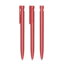 senator® Druckkugelschreiber Liberty Polished, blaue Mine, rot 186