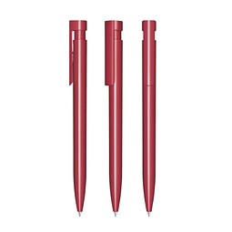 senator® Druckkugelschreiber Liberty Polished, blaue Mine, rot 201