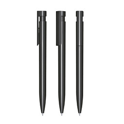senator® Druckkugelschreiber Liberty Polished, blaue Mine, schwarz
