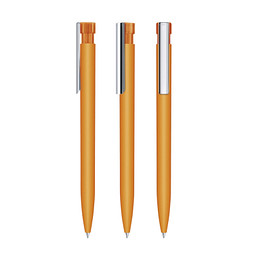 senator® Druckkugelschreiber Liberty Soft Touch MC, blaue Mine, orange 151