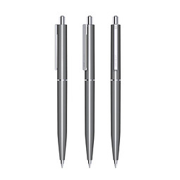 senator® Druckkugelschreiber Point Polished, blaue Mine, grau cool gray 9