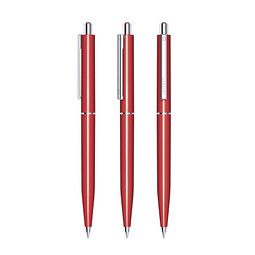senator® Druckkugelschreiber Point Polished, blaue Mine, rot 186