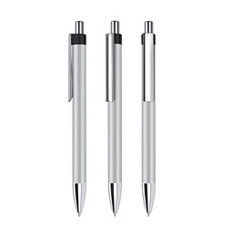 senator® Druckkugelschreiber Polar, blaue Mine, silber,schwarz