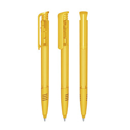 senator® Druckkugelschreiber Super Hit Clear SG, blaue Mine, gelb 7408