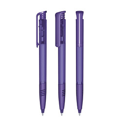 senator® Druckkugelschreiber Super Hit Clear SG, blaue Mine, violett 267
