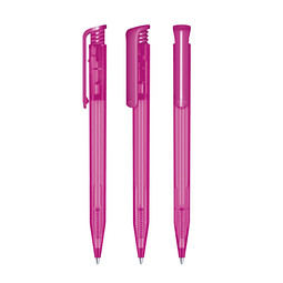 senator® Druckkugelschreiber Super Hit Frosted, blaue Mine, pink rhodamine red
